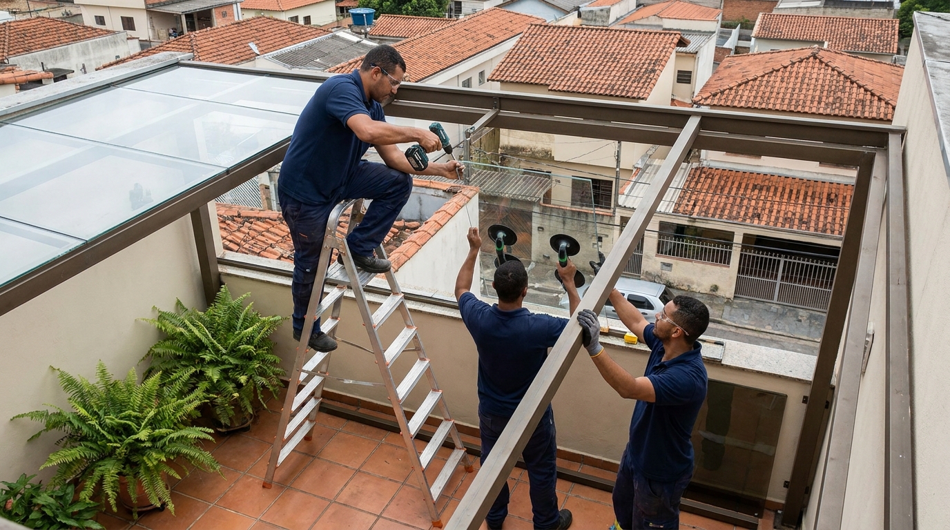 Cobertura de Vidro em Lauro de Freitas‑BA